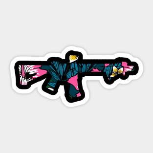 Floral AR-15 Sticker